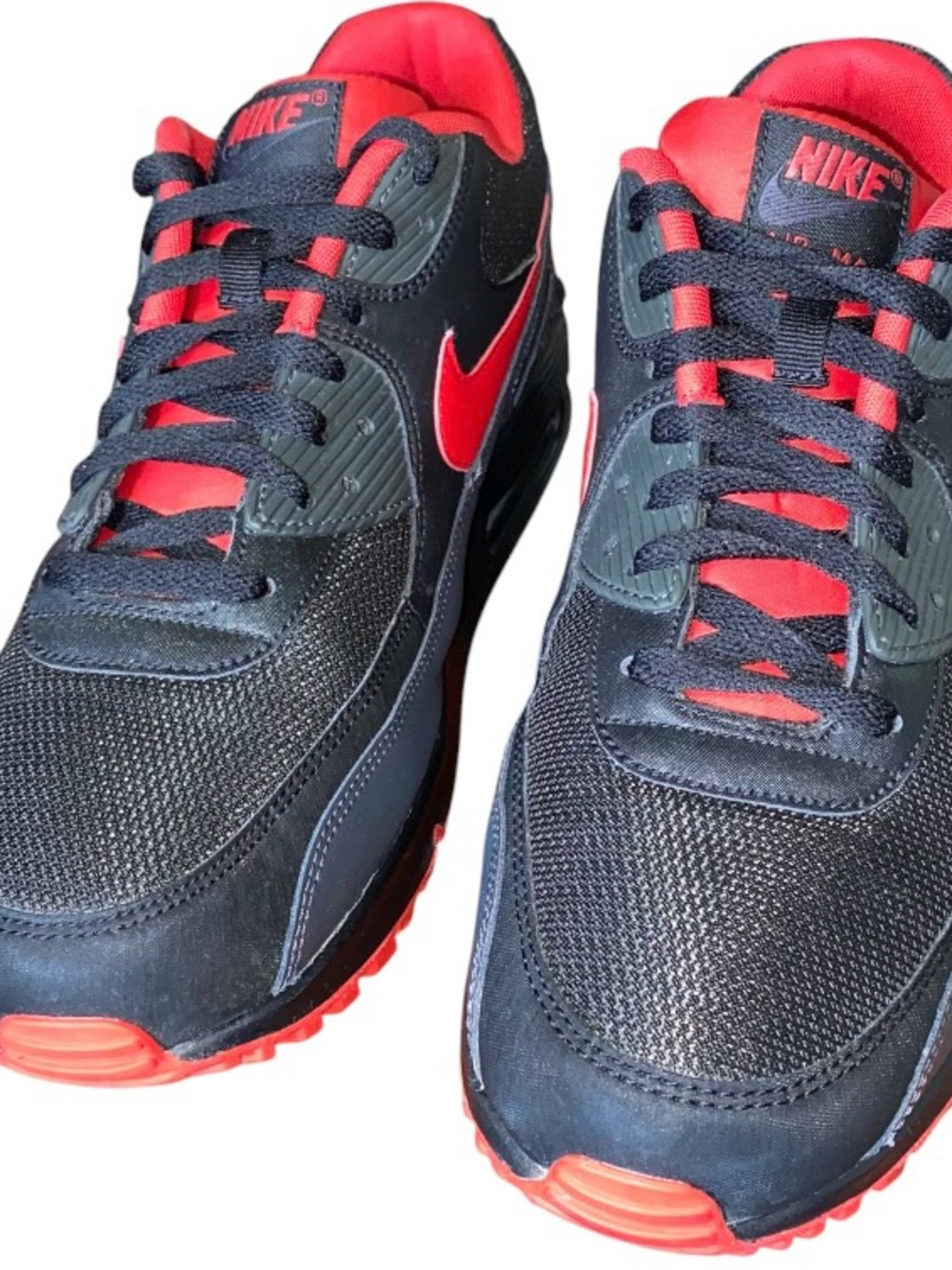 *RARE* AIR MAX 90 BLACK UNIVERSITY RED ANTHRACITE 2017 AJ1285-004 Size 12 - Picture 4 of 8